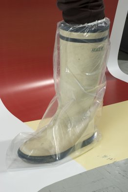 Sur-botte transparente PE avec élastique